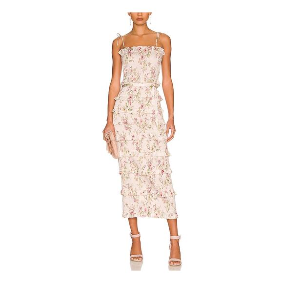 V. Chapman 'Lily' Pink Poly Dress Size 4 - Picture 1 of 4